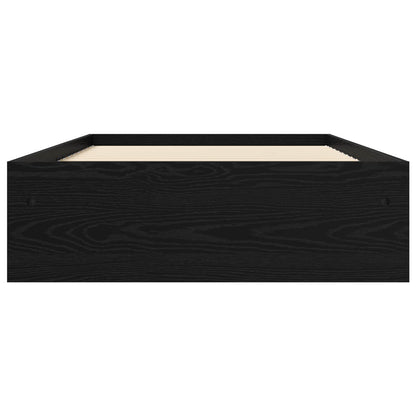 Telaio del letto con storage Rovere Nero 80 x 200 cm | homemem39