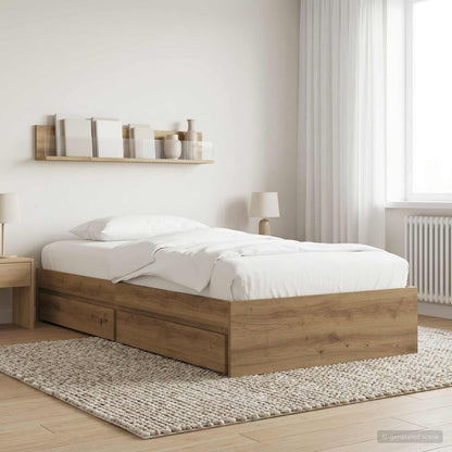 Telaio del letto con storage Rovere Artigianale 80 x 200 cm | homemem39