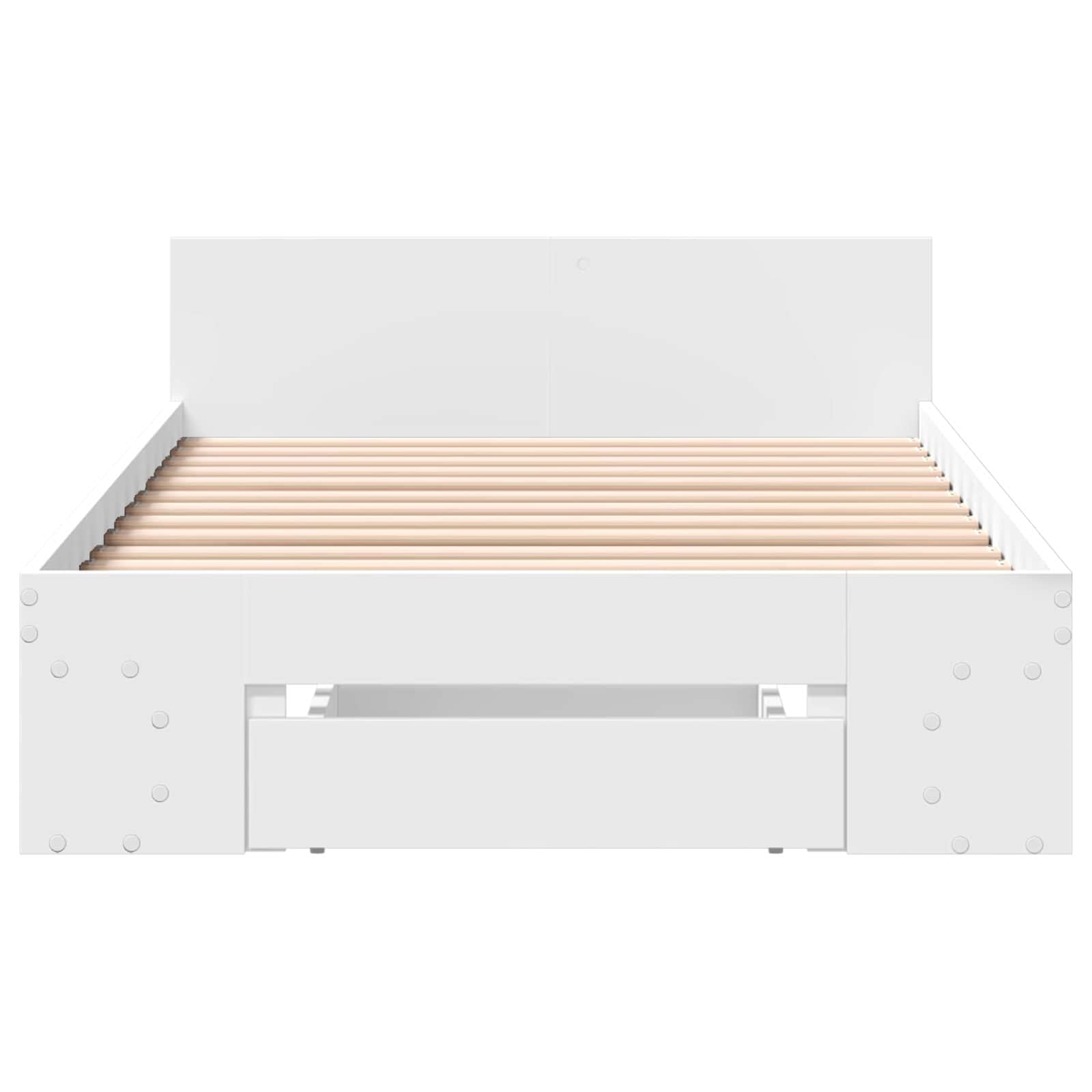 Telaio del letto con storage con cassetto Bianco 80 x 200 cm | homemem39
