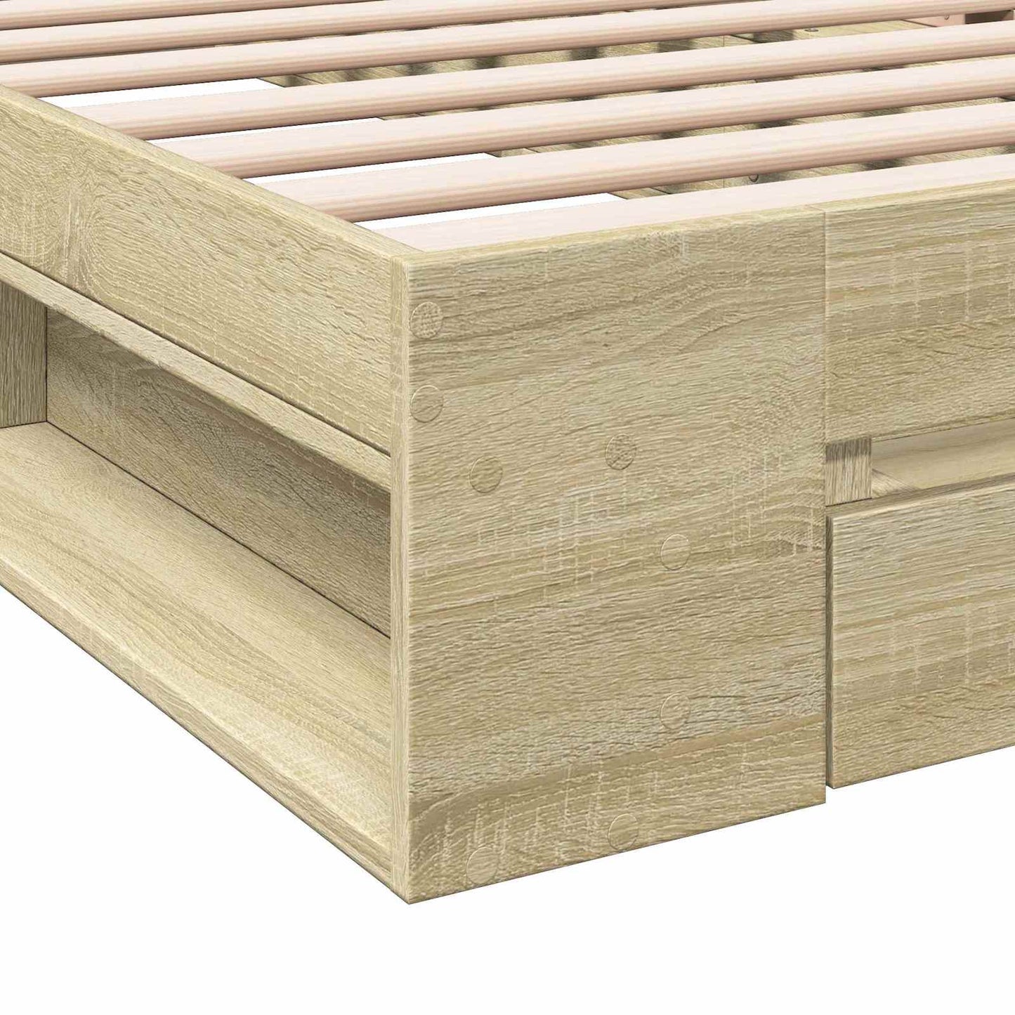 Telaio del letto con storage Rovere Sonoma 80 x 200 cm | homemem39