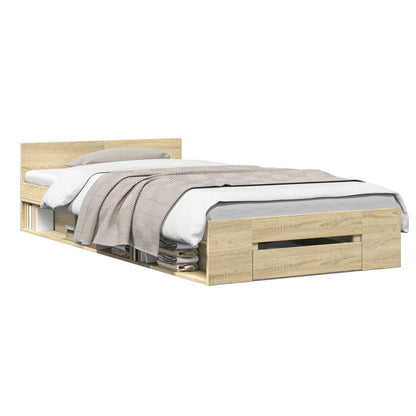 Telaio del letto con storage Rovere Sonoma 80 x 200 cm | homemem39