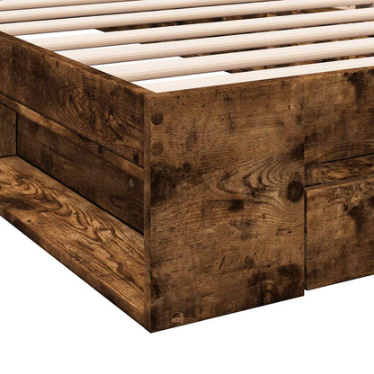 Telaio del letto con storage Rovere Fumo 80 x 200 cm | homemem39