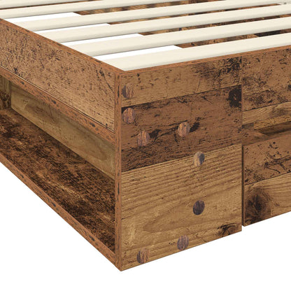 Telaio del letto con storage Legno antico 80 x 200 cm | homemem39
