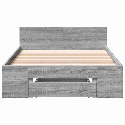 Telaio del letto con storage Sonoma grigio 80 x 200 cm | homemem39