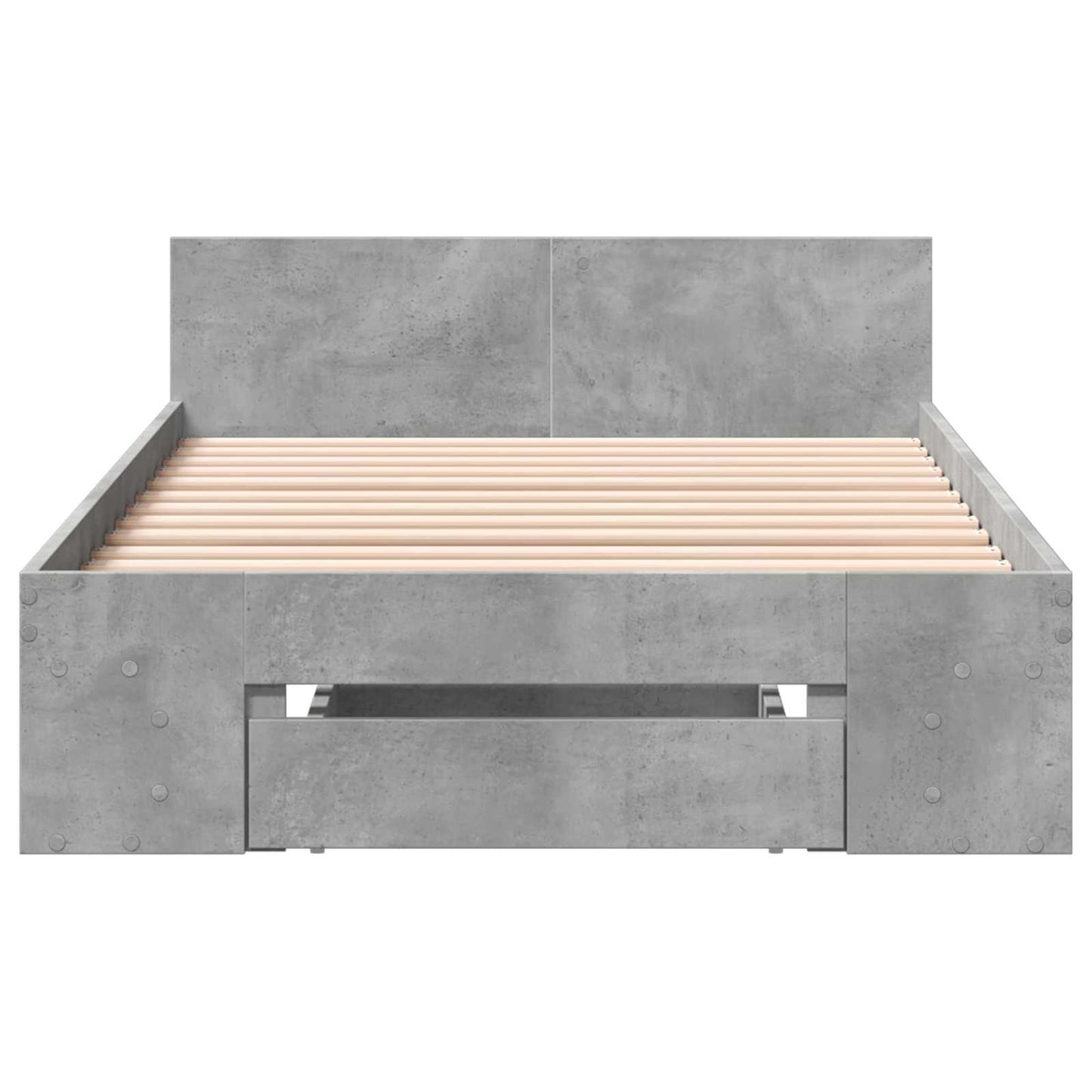 Telaio del letto con storage Grigio Cemento 80 x 200 cm | homemem39
