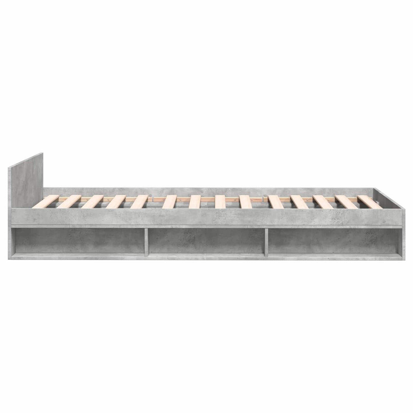 Telaio del letto con storage Grigio Cemento 80 x 200 cm | homemem39
