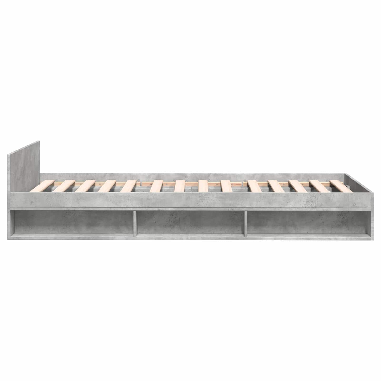 Telaio del letto con storage Grigio Cemento 80 x 200 cm | homemem39