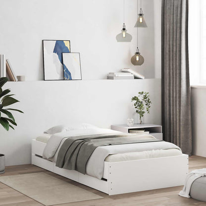 Telaio del letto con storage con cassetto Bianco 80 x 200 cm | homemem39