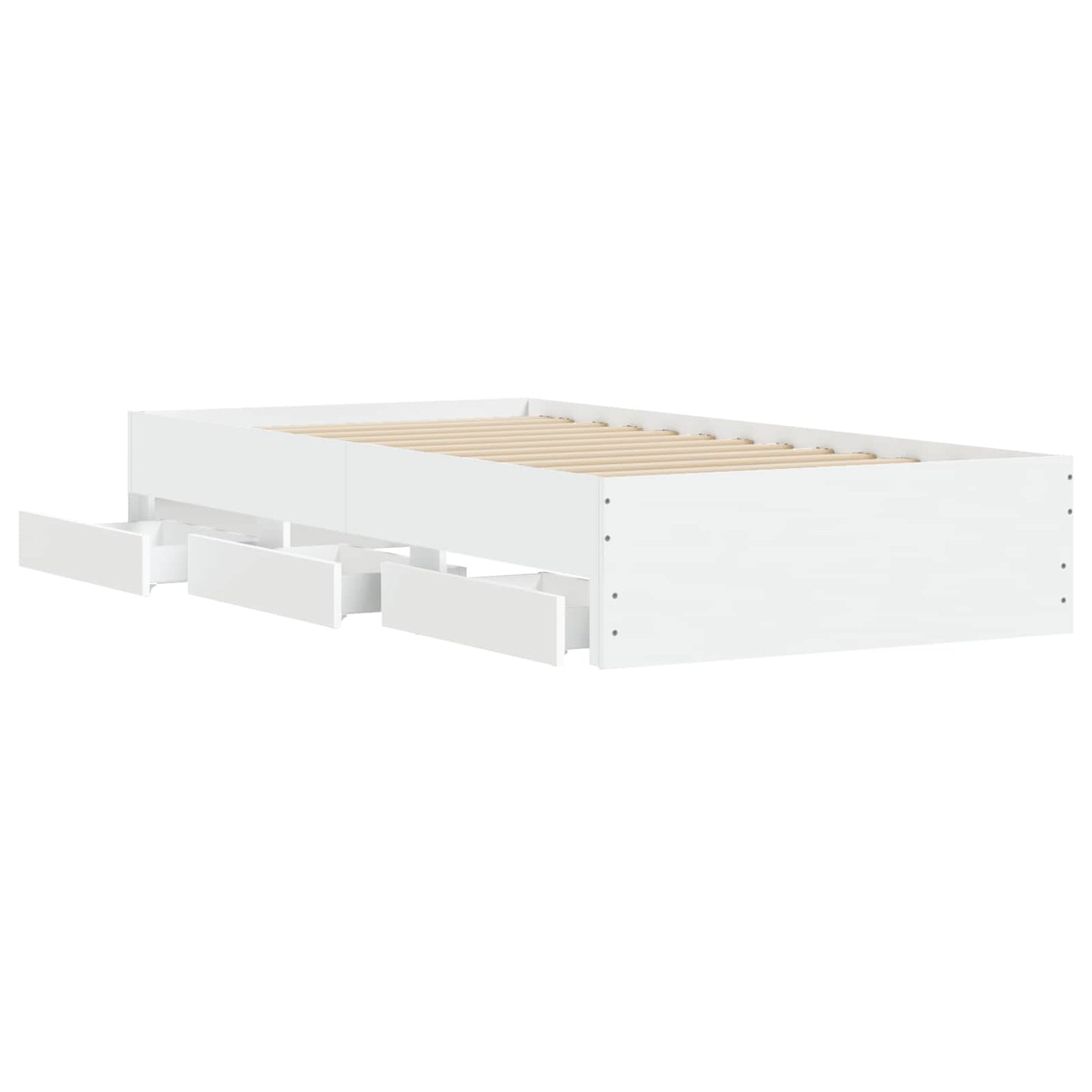 Telaio del letto con storage con cassetto Bianco 80 x 200 cm | homemem39