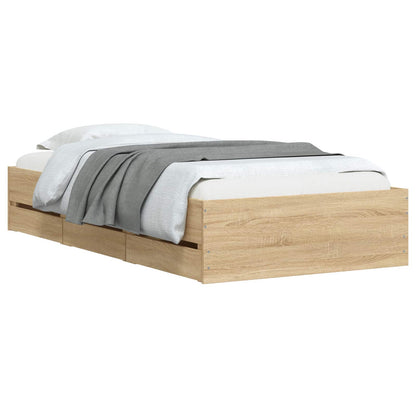 Telaio del letto con storage Rovere Sonoma 80 x 200 cm | homemem39