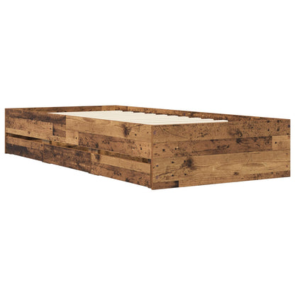 Telaio del letto con storage Legno antico 80 x 200 cm | homemem39