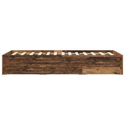 Telaio del letto con storage Legno antico 80 x 200 cm | homemem39