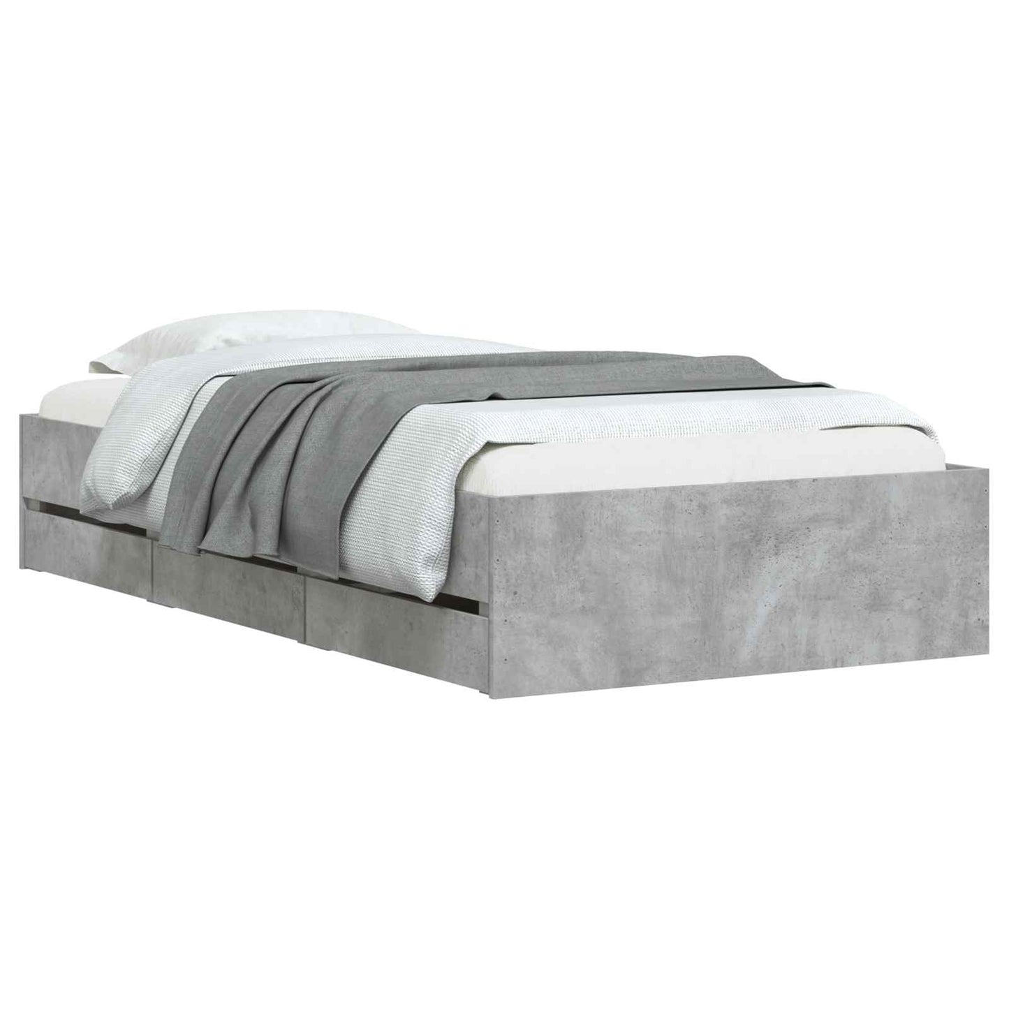 Telaio del letto con storage Sonoma grigio 80 x 200 cm | homemem39
