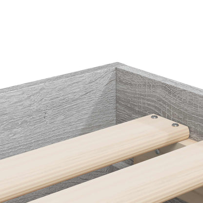 Telaio del letto con storage Grigio Cemento 80 x 200 cm | homemem39