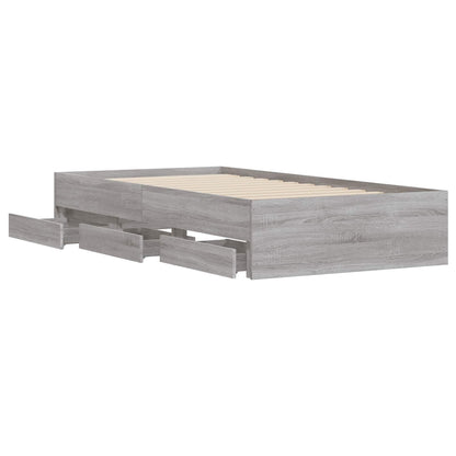 Telaio del letto con storage Grigio Cemento 80 x 200 cm | homemem39