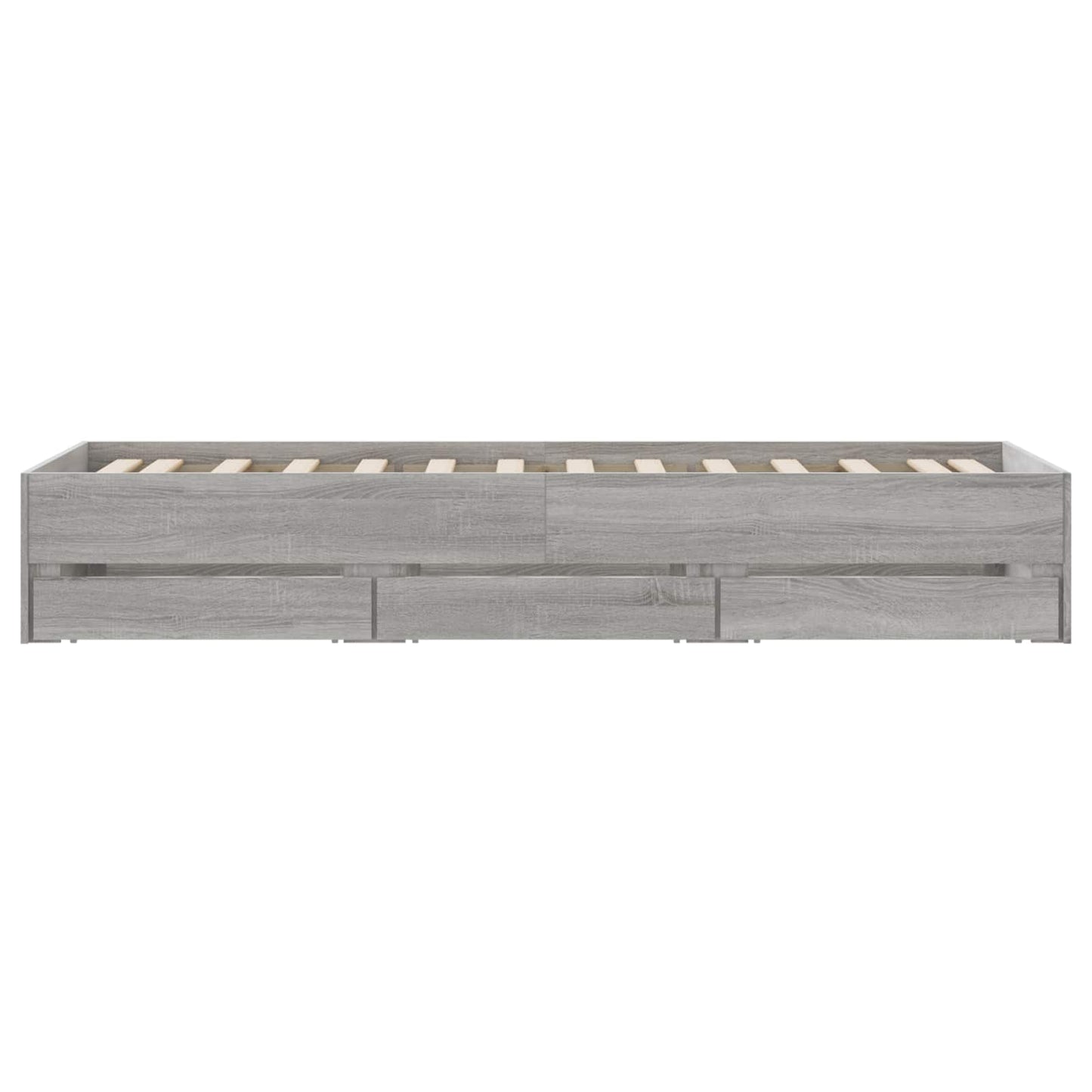 Telaio del letto con storage Grigio Cemento 80 x 200 cm | homemem39