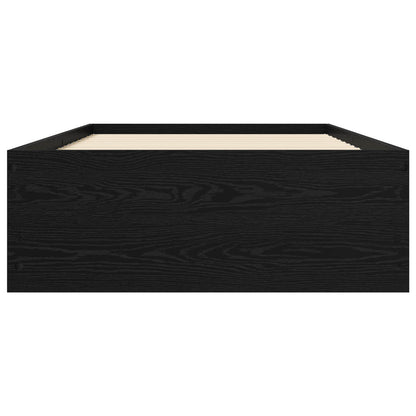 Telaio del letto con storage Rovere Nero 80 x 200 cm | homemem39
