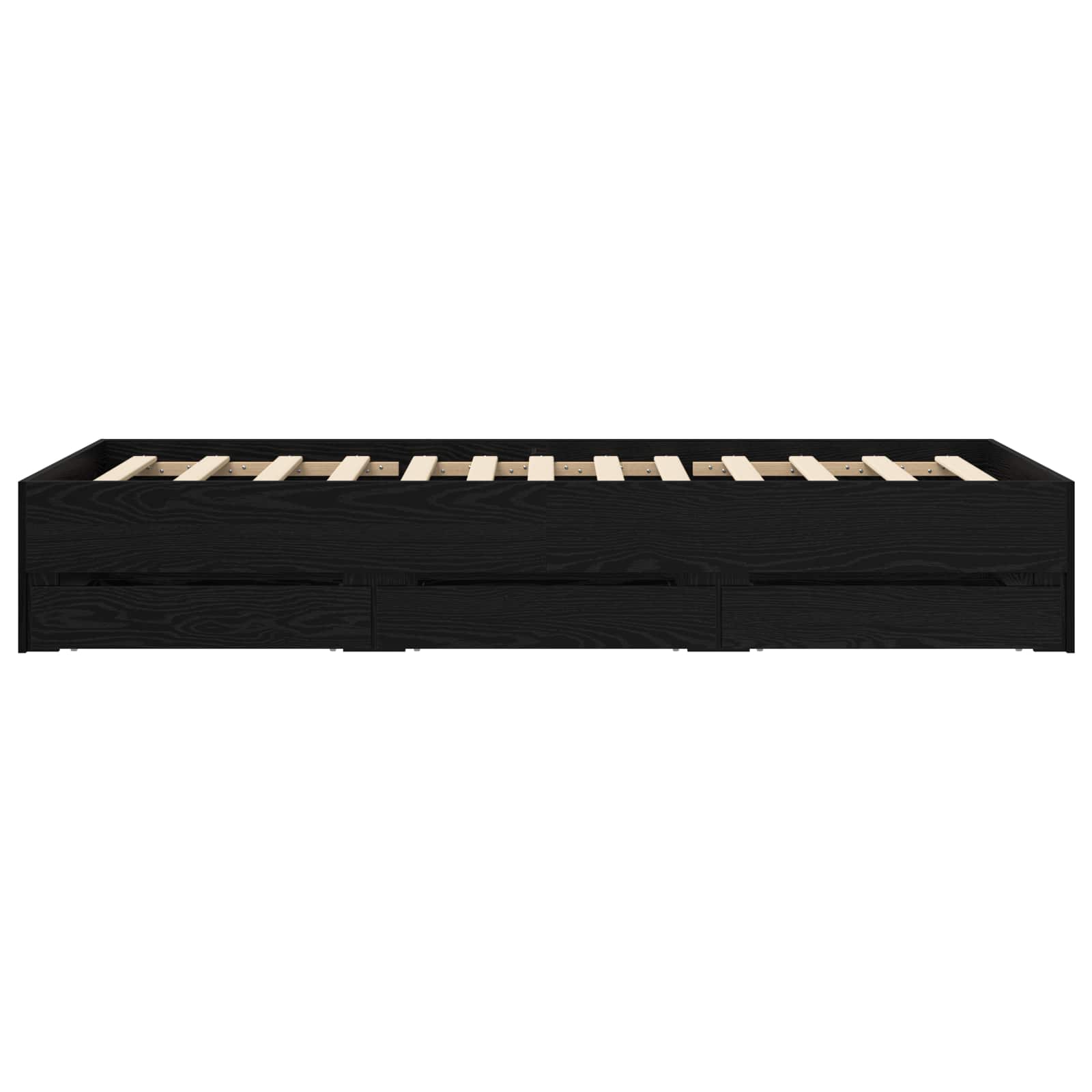 Telaio del letto con storage Rovere Nero 80 x 200 cm | homemem39