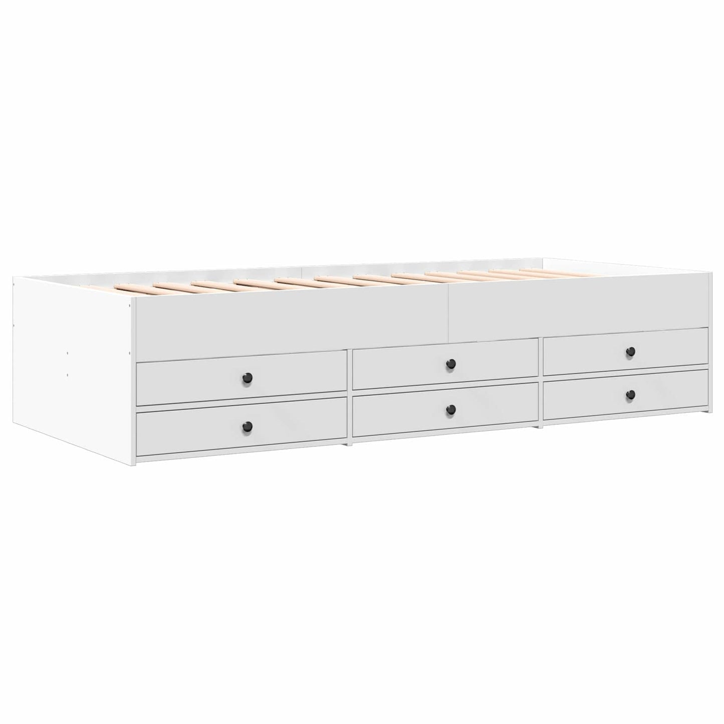 Telaio del letto con storage con cassetto Bianco 80 x 200 cm | homemem39