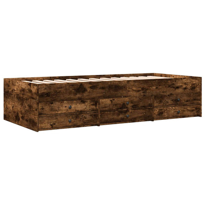 Telaio del letto con storage Rovere Fumo 80 x 200 cm | homemem39