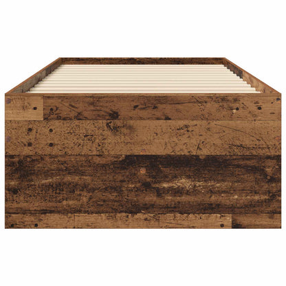 Telaio del letto con storage Legno antico 80 x 200 cm | homemem39