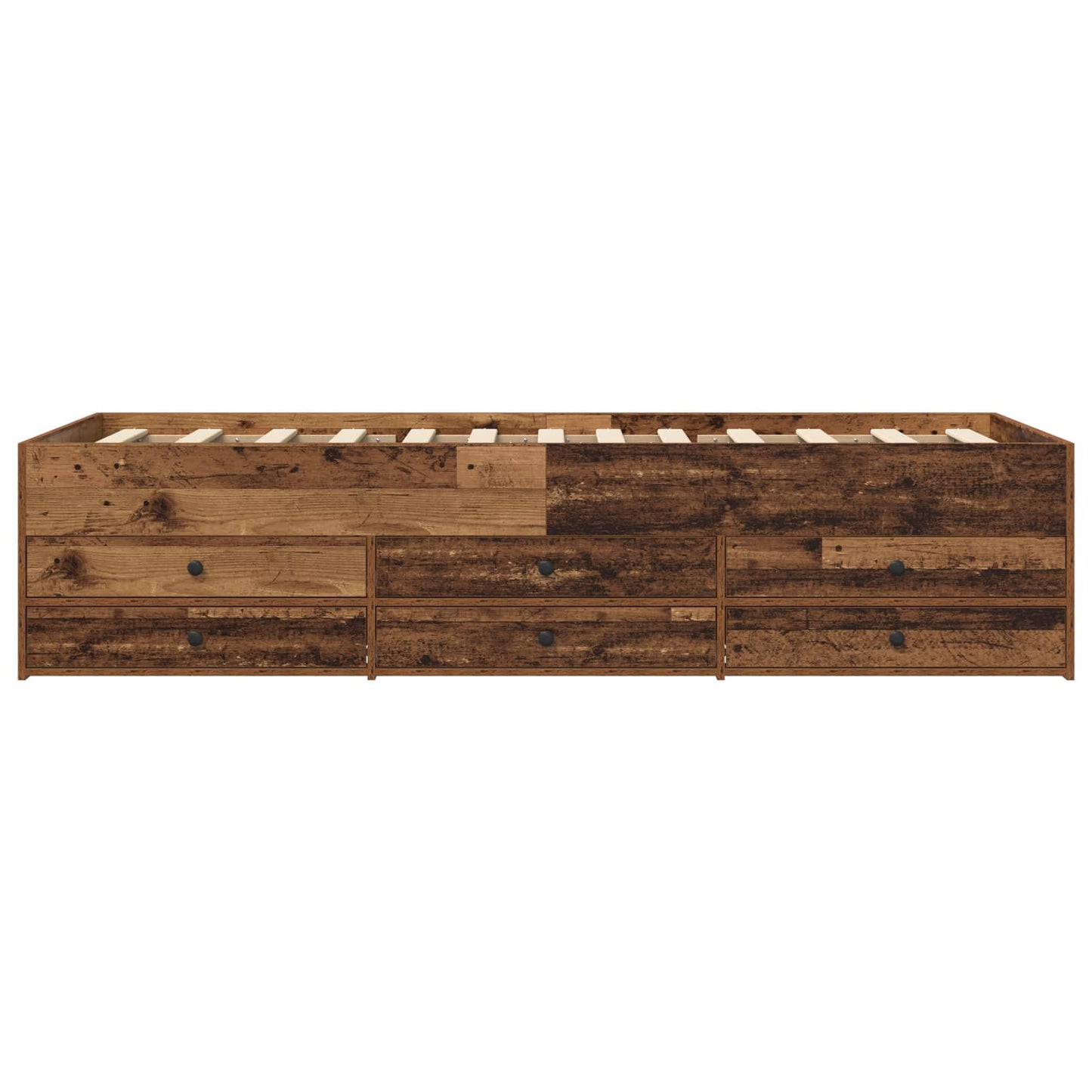 Telaio del letto con storage Legno antico 80 x 200 cm | homemem39