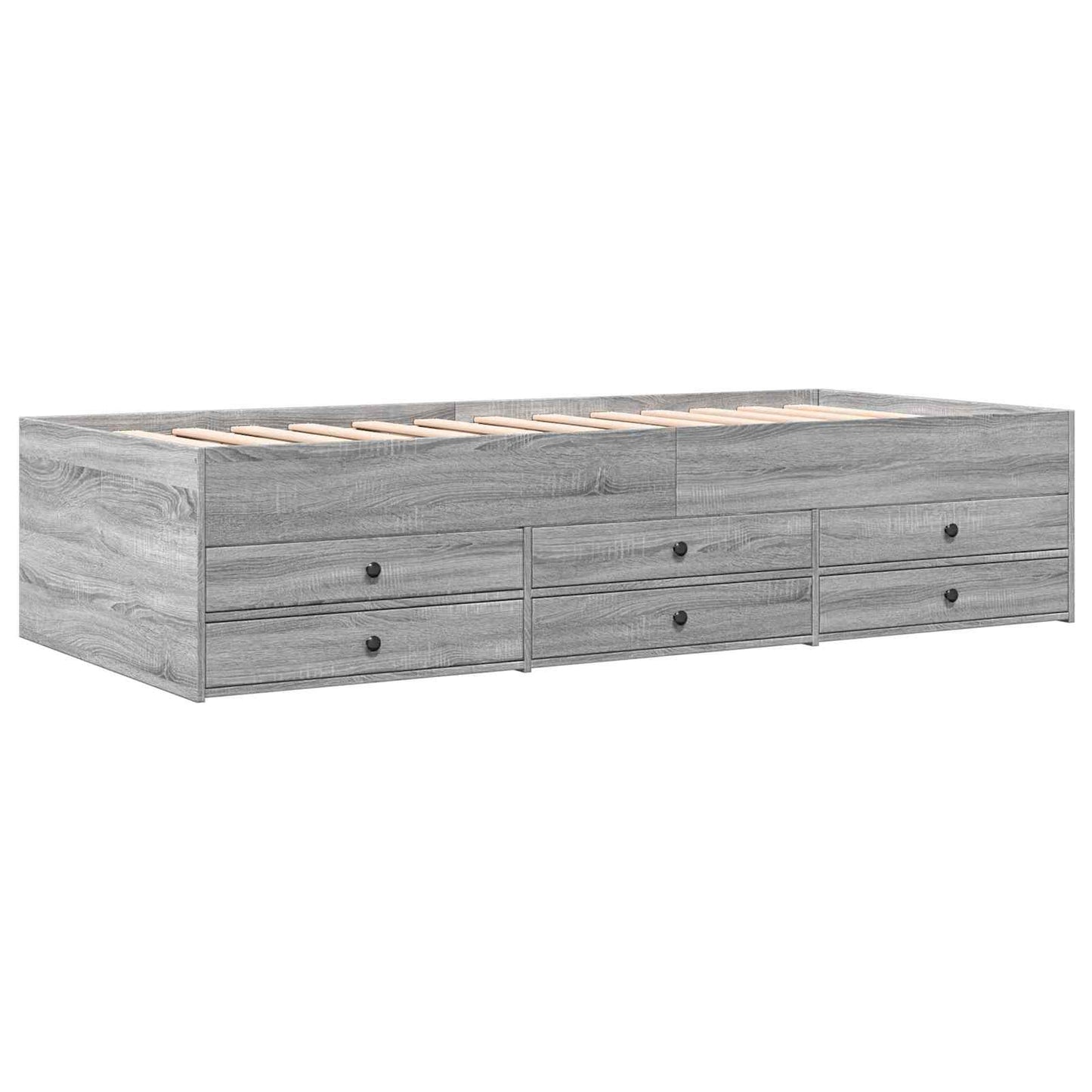 Telaio del letto con storage Sonoma grigio 80 x 200 cm | homemem39