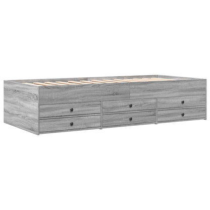 Telaio del letto con storage Sonoma grigio 80 x 200 cm | homemem39