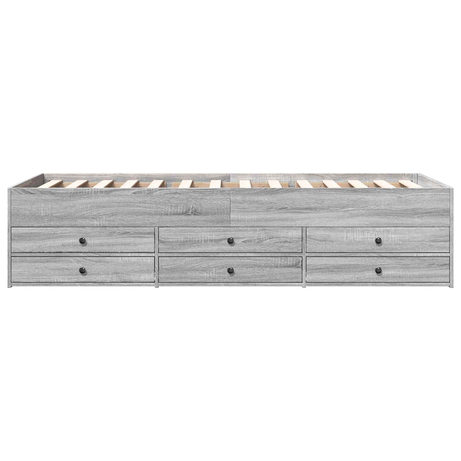 Telaio del letto con storage Sonoma grigio 80 x 200 cm | homemem39