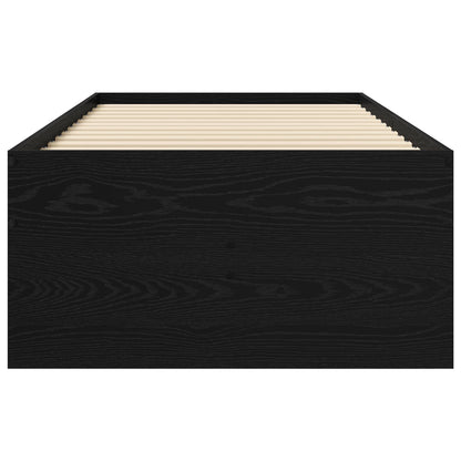 Telaio del letto con storage Rovere Nero 80 x 200 cm | homemem39