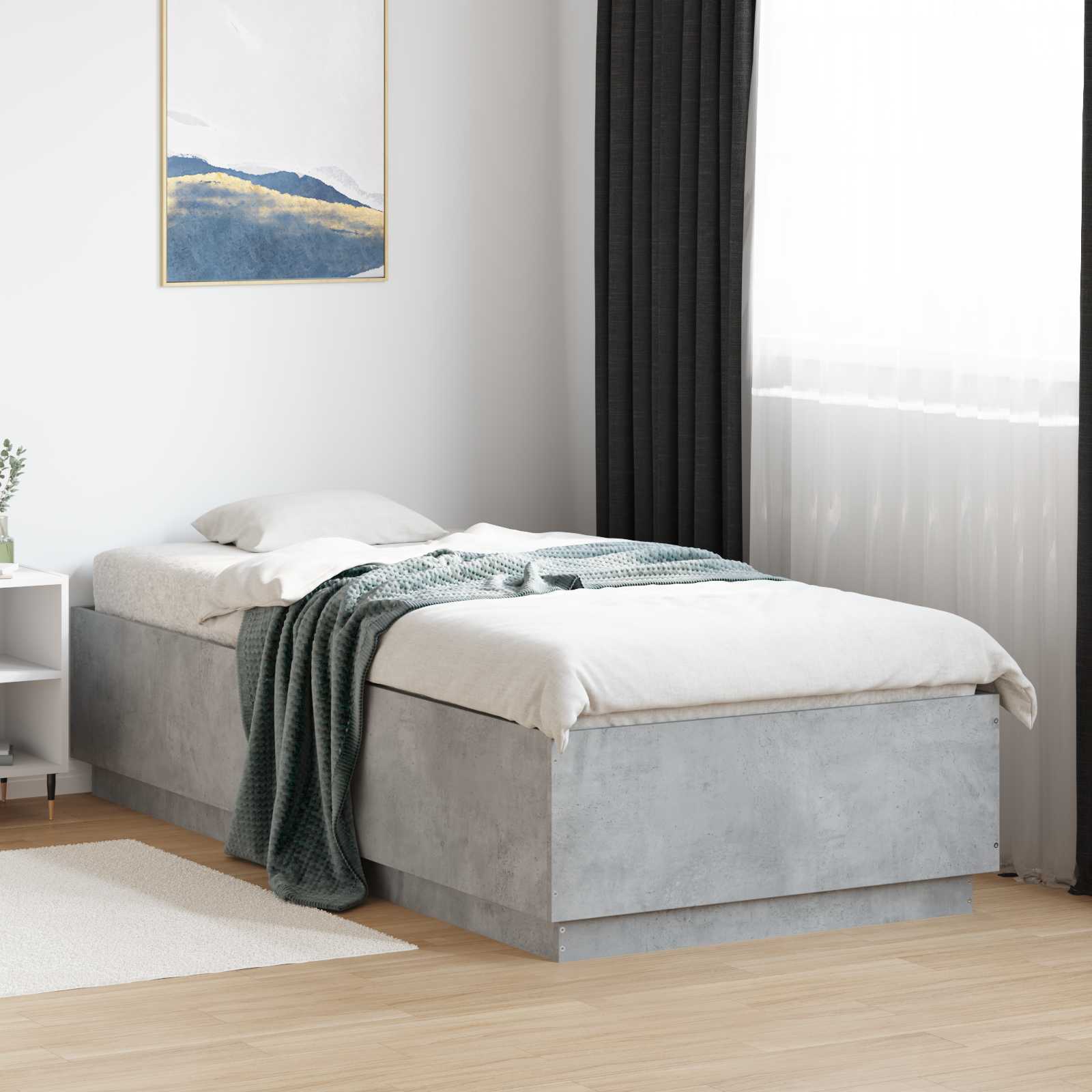 Struttura del letto Grigio Cemento 80 x 200 cm | homemem39