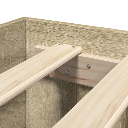 Struttura del letto con lo scaffale Rovere Sonoma 80 x 200 cm | homemem39