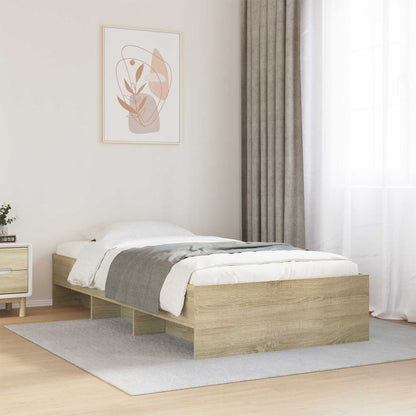 Struttura del letto con lo scaffale Rovere Sonoma 80 x 200 cm | homemem39