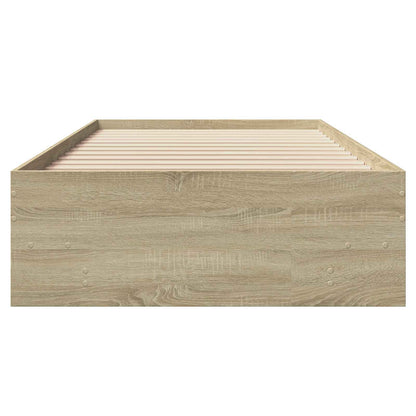 Struttura del letto con lo scaffale Rovere Sonoma 80 x 200 cm | homemem39