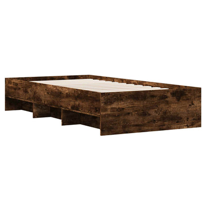 Struttura del letto con lo scaffale Rovere Fumo 80 x 200 cm | homemem39