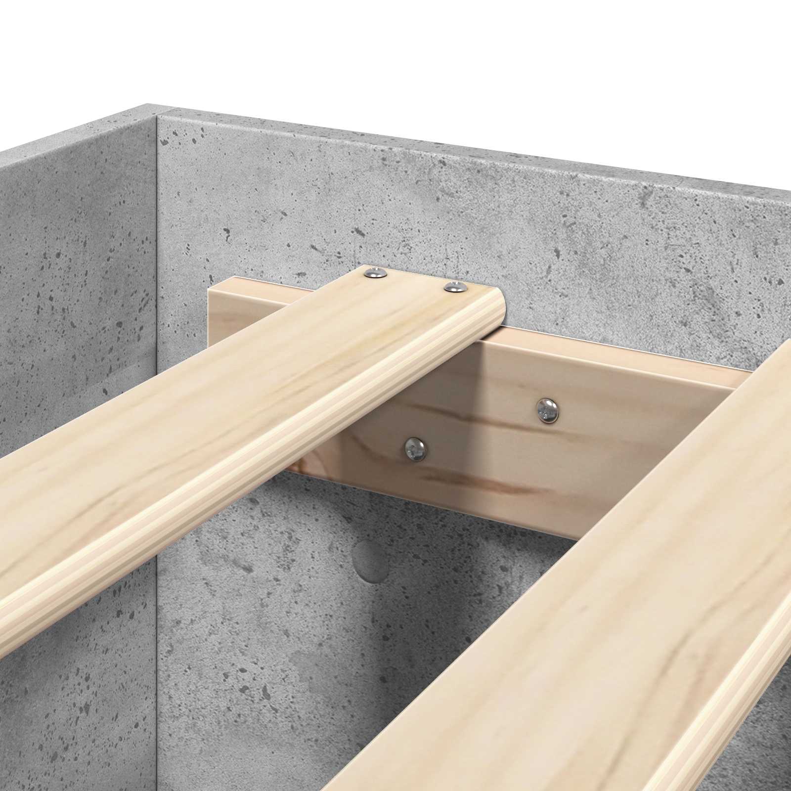 Struttura del letto con lo scaffale Sonoma grigio 80 x 200 cm | homemem39
