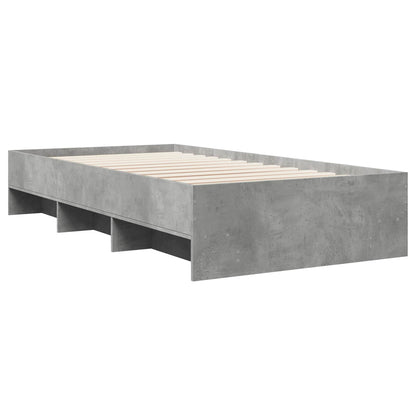 Struttura del letto con lo scaffale Grigio Cemento 80 x 200 cm | homemem39
