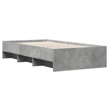 Struttura del letto con lo scaffale Grigio Cemento 80 x 200 cm | homemem39