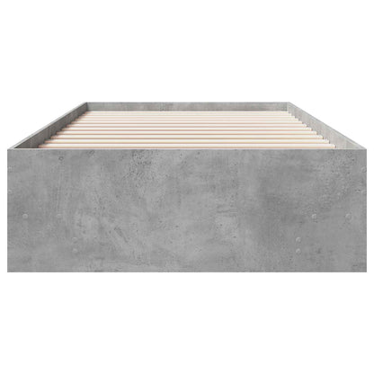 Struttura del letto con lo scaffale Grigio Cemento 80 x 200 cm | homemem39