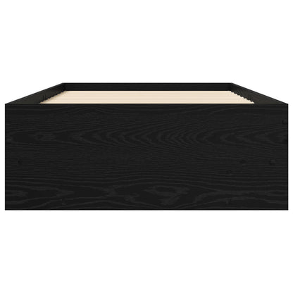 Struttura del letto con lo scaffale Rovere Nero 80 x 200 cm | homemem39
