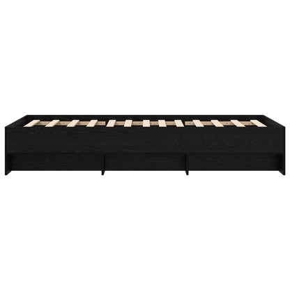 Struttura del letto con lo scaffale Rovere Nero 80 x 200 cm | homemem39
