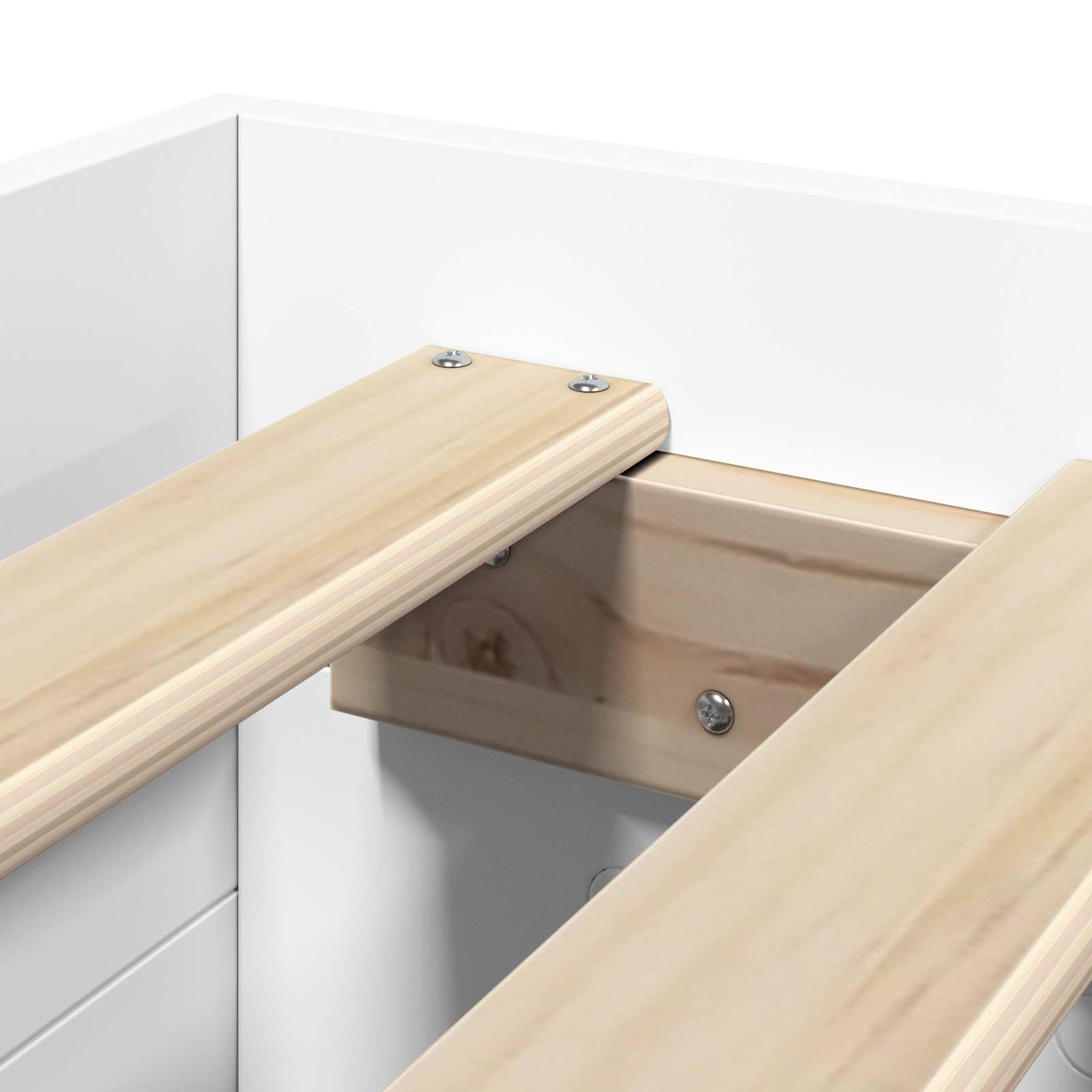Telaio del letto con storage con cassetto Bianco 80 x 200 cm | homemem39