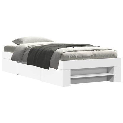 Telaio del letto con storage con cassetto Bianco 80 x 200 cm | homemem39