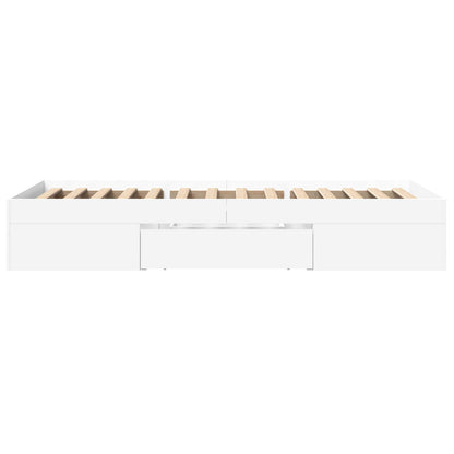 Telaio del letto con storage con cassetto Bianco 80 x 200 cm | homemem39