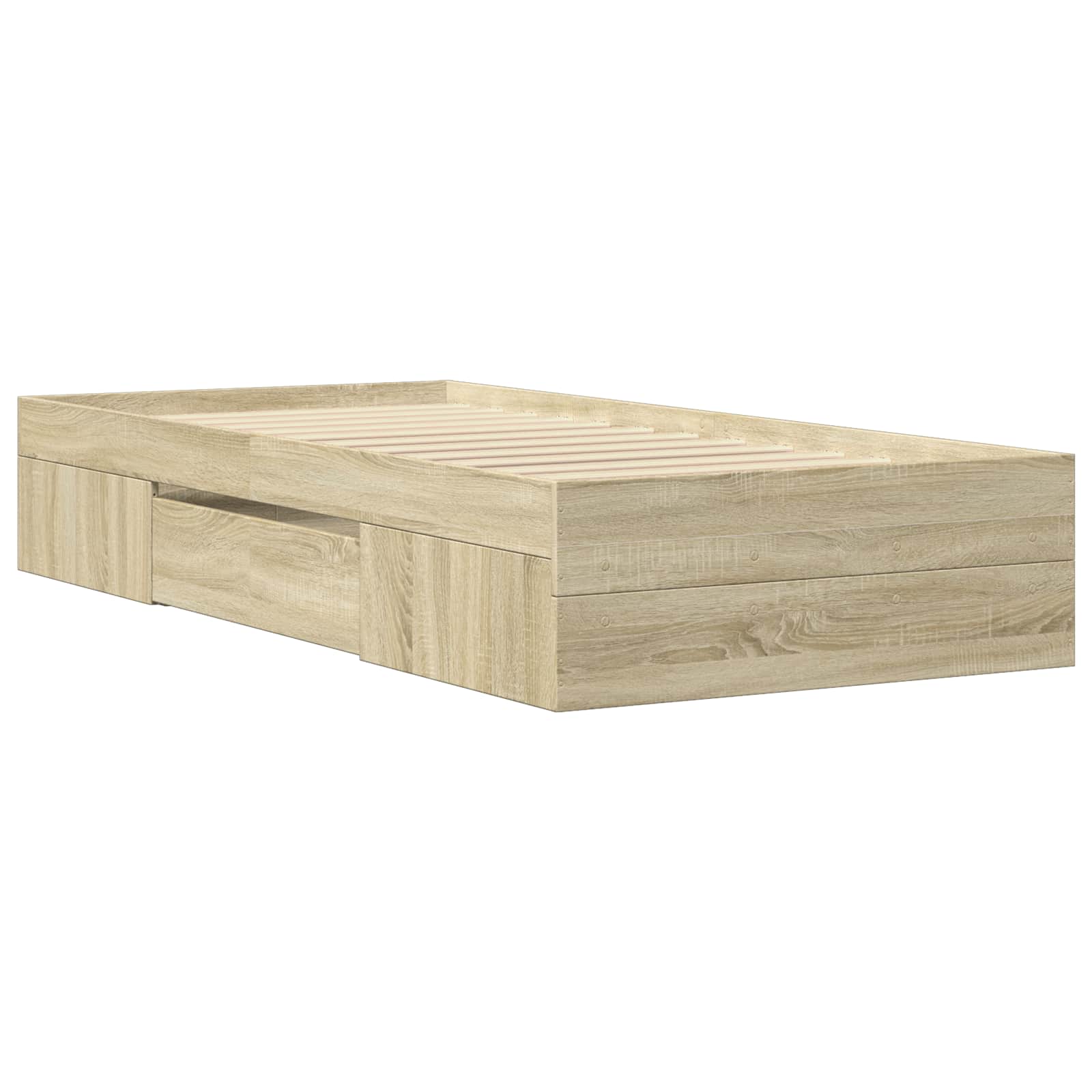 Telaio del letto con storage Rovere Sonoma 80 x 200 cm | homemem39