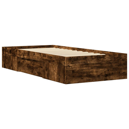 Telaio del letto con storage Rovere Fumo 80 x 200 cm | homemem39