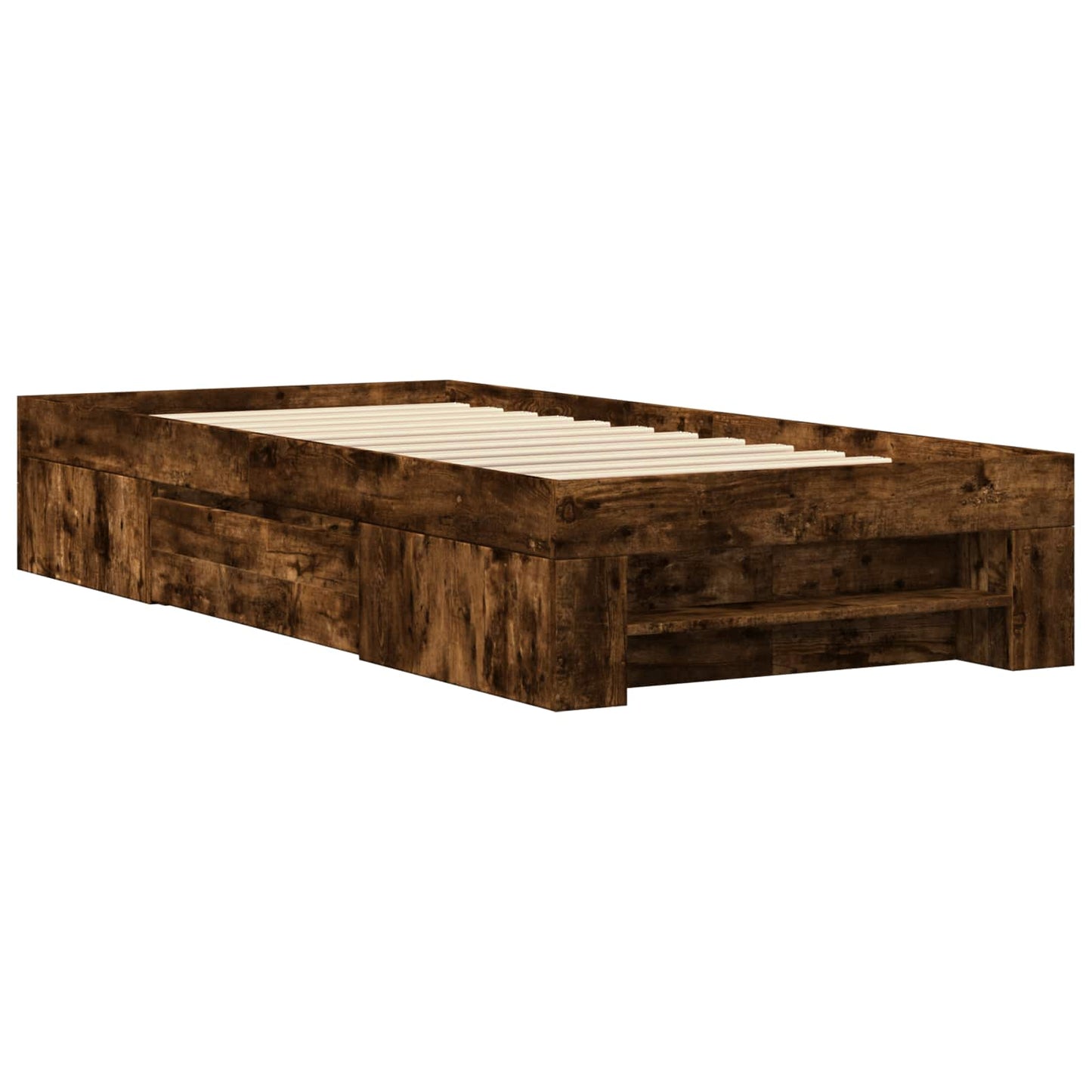 Telaio del letto con storage Rovere Fumo 80 x 200 cm | homemem39