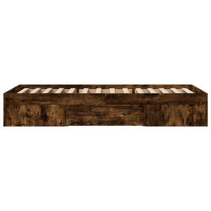 Telaio del letto con storage Rovere Fumo 80 x 200 cm | homemem39