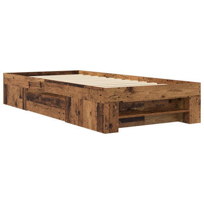 Telaio del letto con storage Legno antico 80 x 200 cm | homemem39