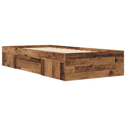 Telaio del letto con storage Legno antico 80 x 200 cm | homemem39